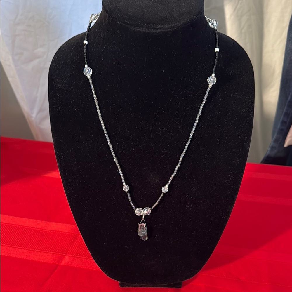 Crystal Necklace with Glass bead Accents